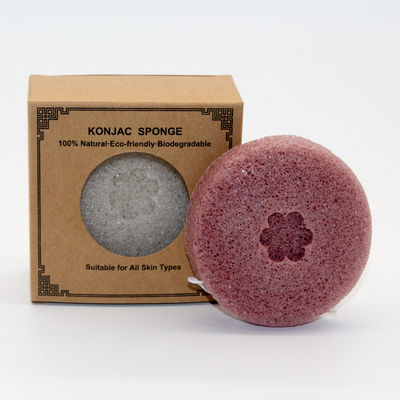Natural French Red Clay Konjac Sponge For Skin Care Cleaning Face Body
