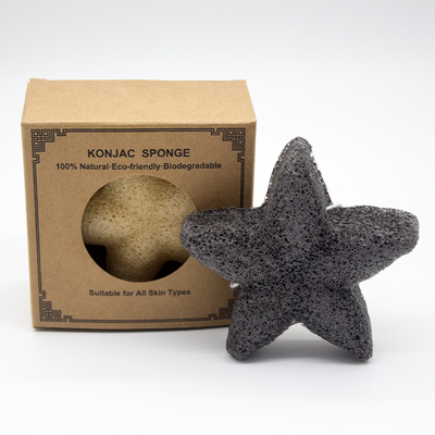 7*3.5cm Black Konjac Sponge